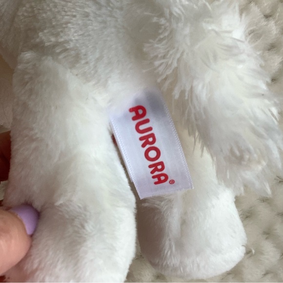 Aurora World White Plush Unicorn with Golden Horn Stuffed Animal Toy - Picture 8 of 11